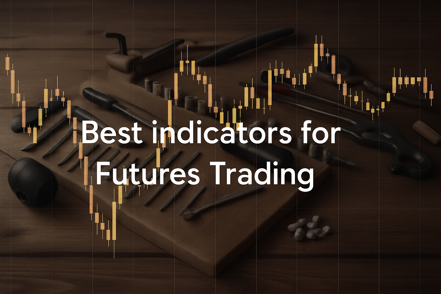 Trading graph overlayed on a workshop bench