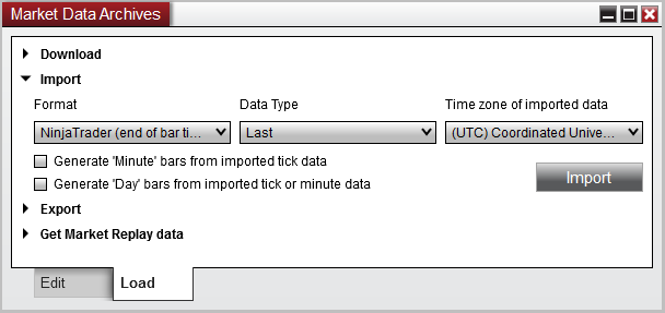 MarketDataArchives_Import