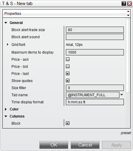 TimeAndSales_Properties