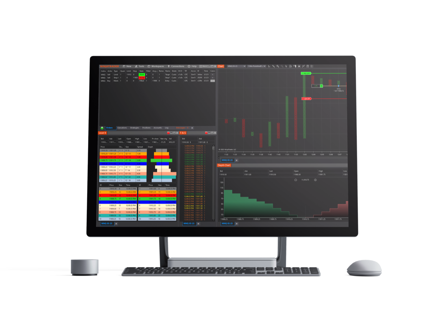 NinjaTrader sim trading