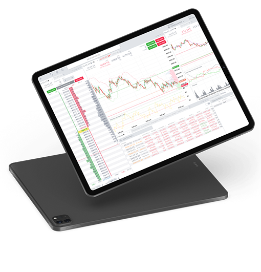 Charts on a monitor