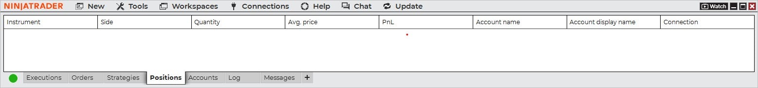Control Panel | NinjaTrader