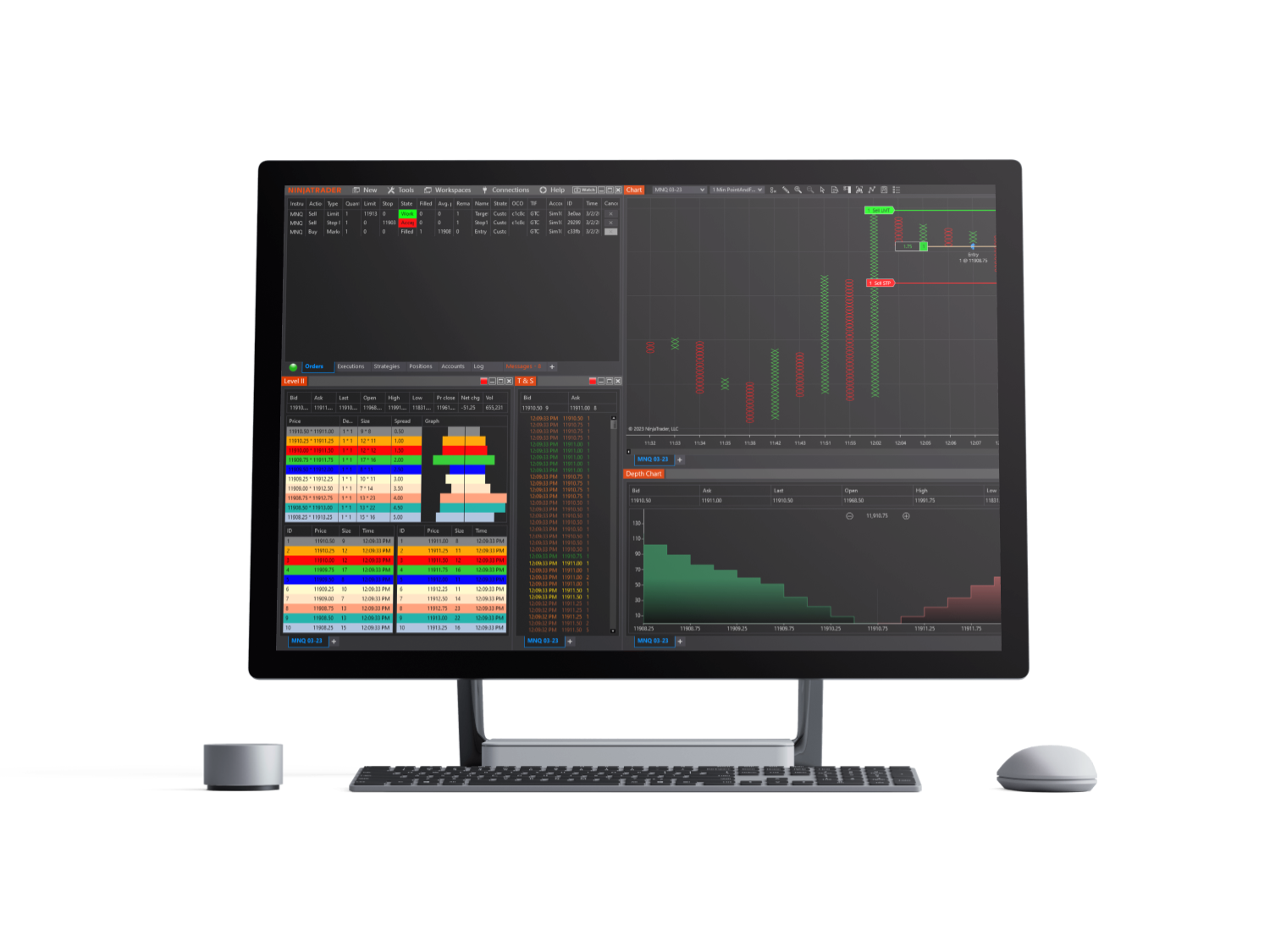 NinjaTrader sim trading