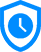 Shield with clock in it