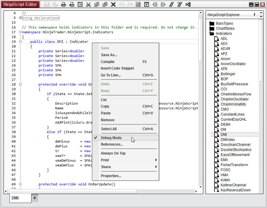 Ninjatrader source code