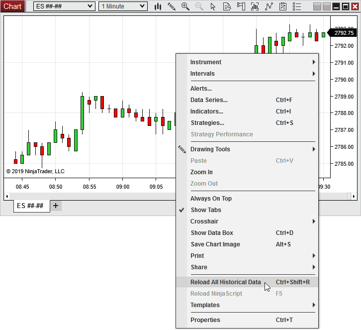 ReloadHistoricalData